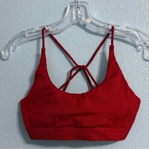 Fabletics Low Impact Seamless Strappy Bra - Medium - Red